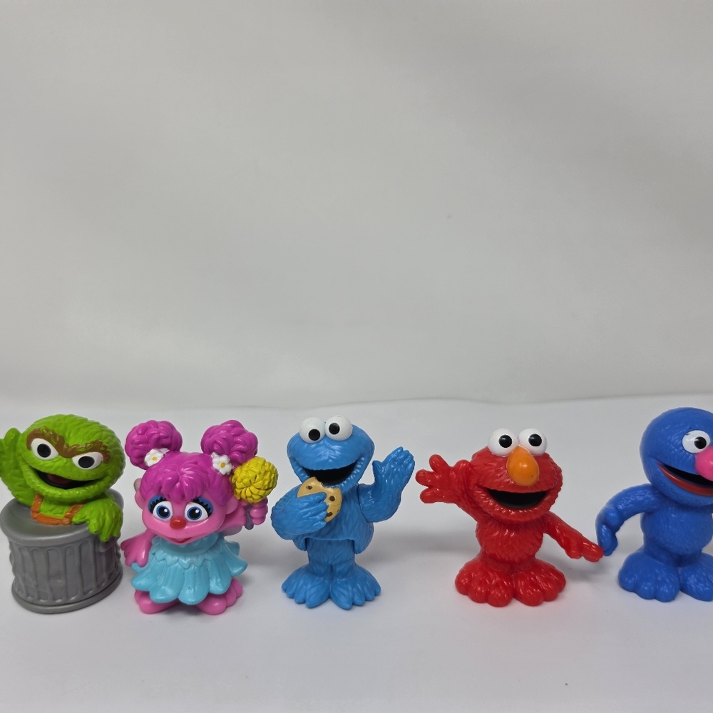 Sesame Street Cookie Monster Elmo Grouch Grover Abby Lot Of 5